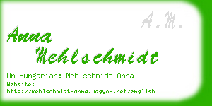 anna mehlschmidt business card